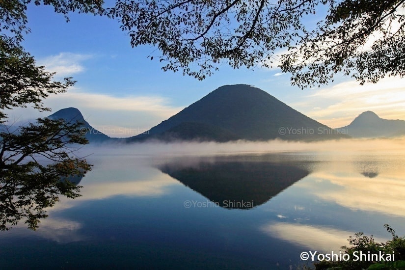 榛名湖の朝の景色