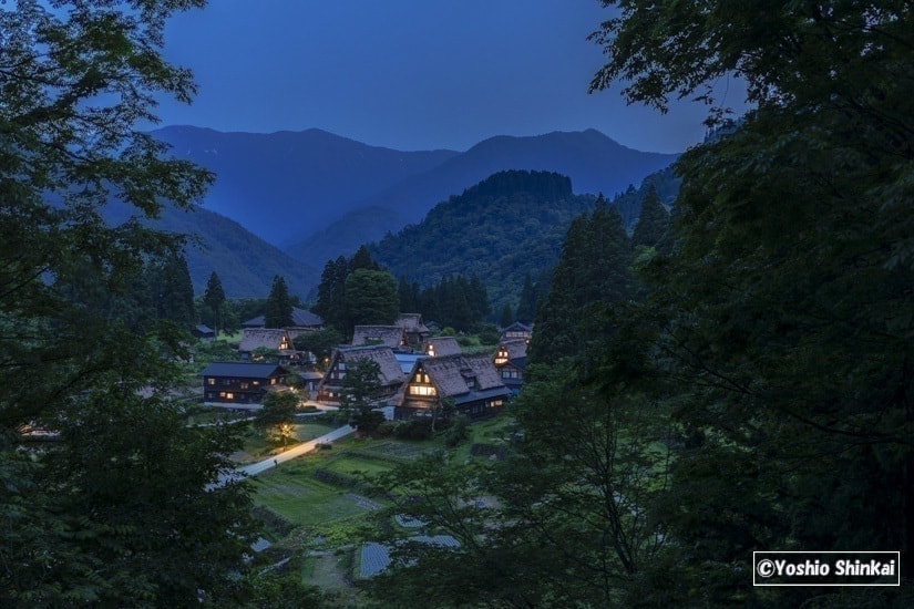 五箇山　夕景
